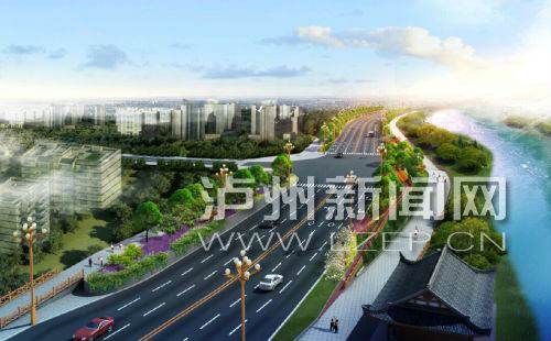 長(zhǎng)江濱江路小關(guān)門(mén)至柏木溪段道路及景觀(guān)改造工程效果圖